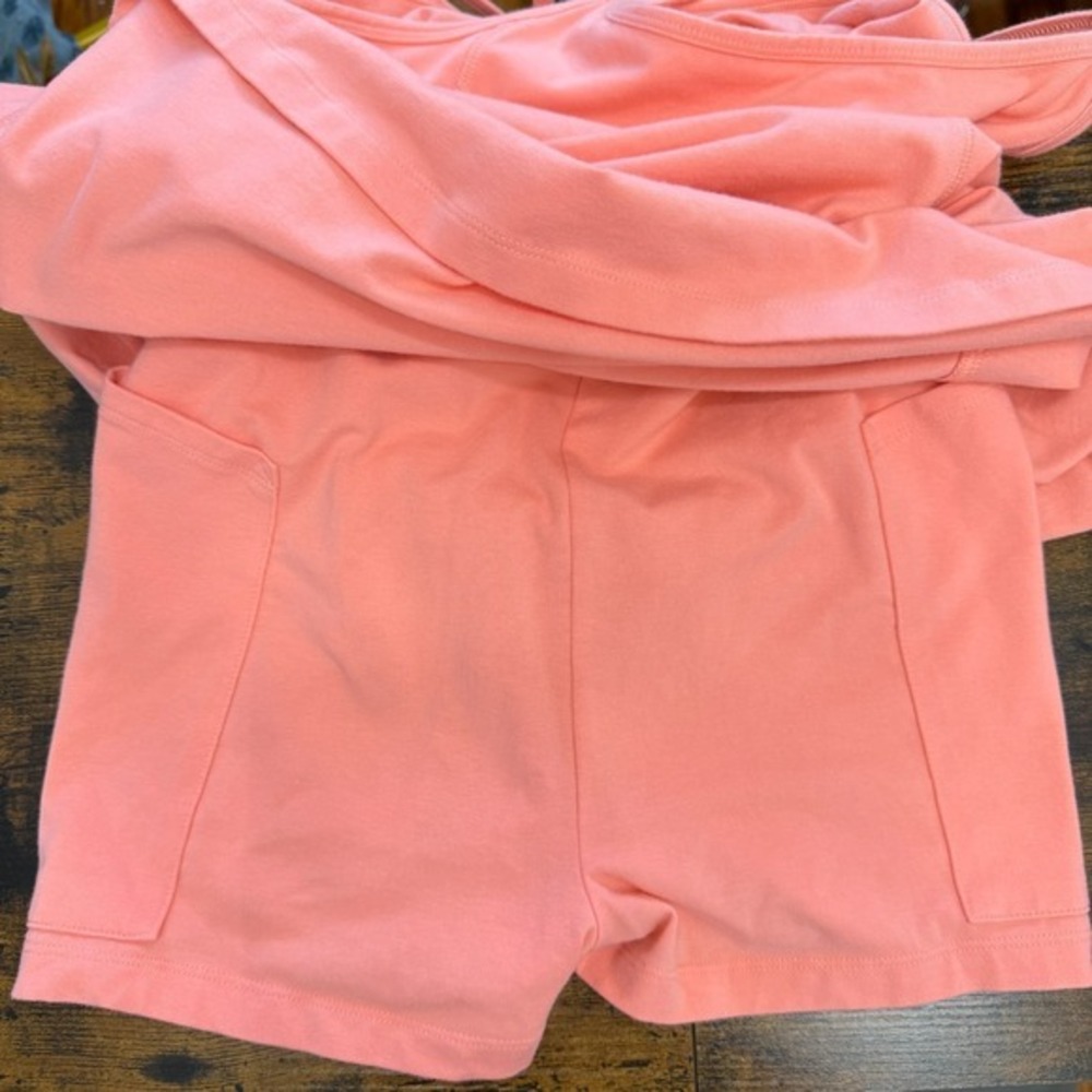 PINK Victoria's Secret Active Dress Size M Peach Cosmo Logo Cotton Sleeveless VS - Picture 6 of 11